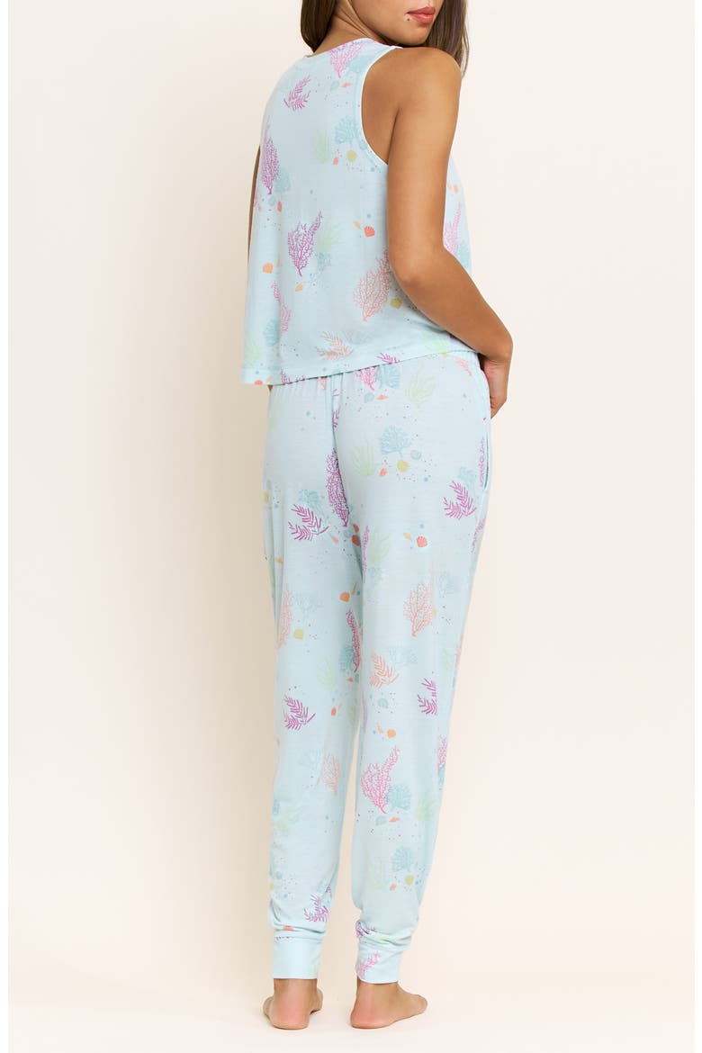 Star Seeker Brushed Jersey Tank & Pant Pajamas, Alternate, color, DRIFT TIDES