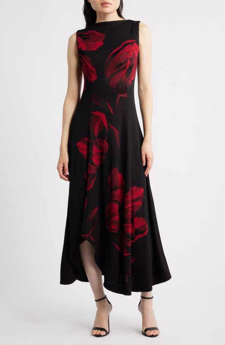 Floral Sleeveless Fit & Flare Maxi Dress
