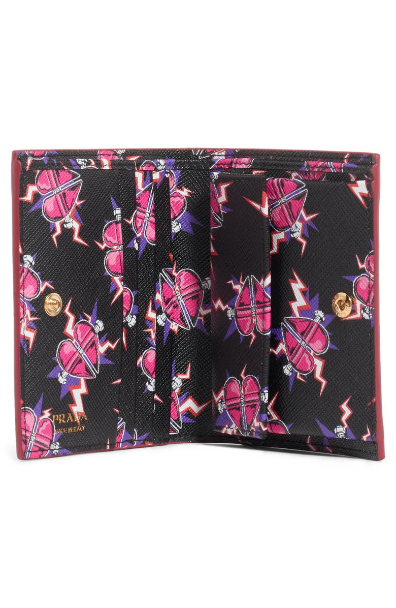 Prada Small French Leather Wallet, Alternate, color, 