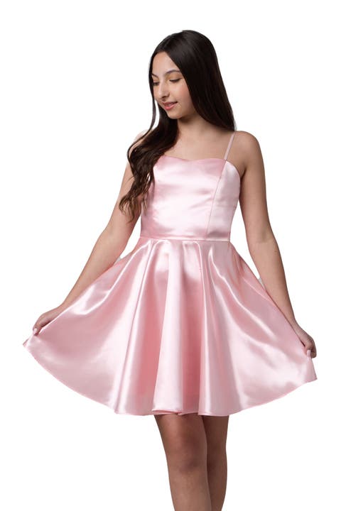 Fit and Flare Party Dress in Longer Length (Big Kid)