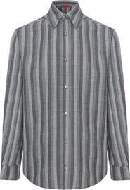 PCFG Linen & Cotton Blend Checked Woven Shirt