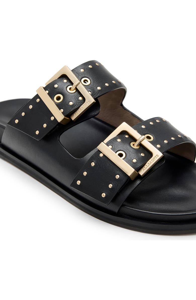 AllSaints Magda Two-Strap Stud Sandal, Alternate, color,