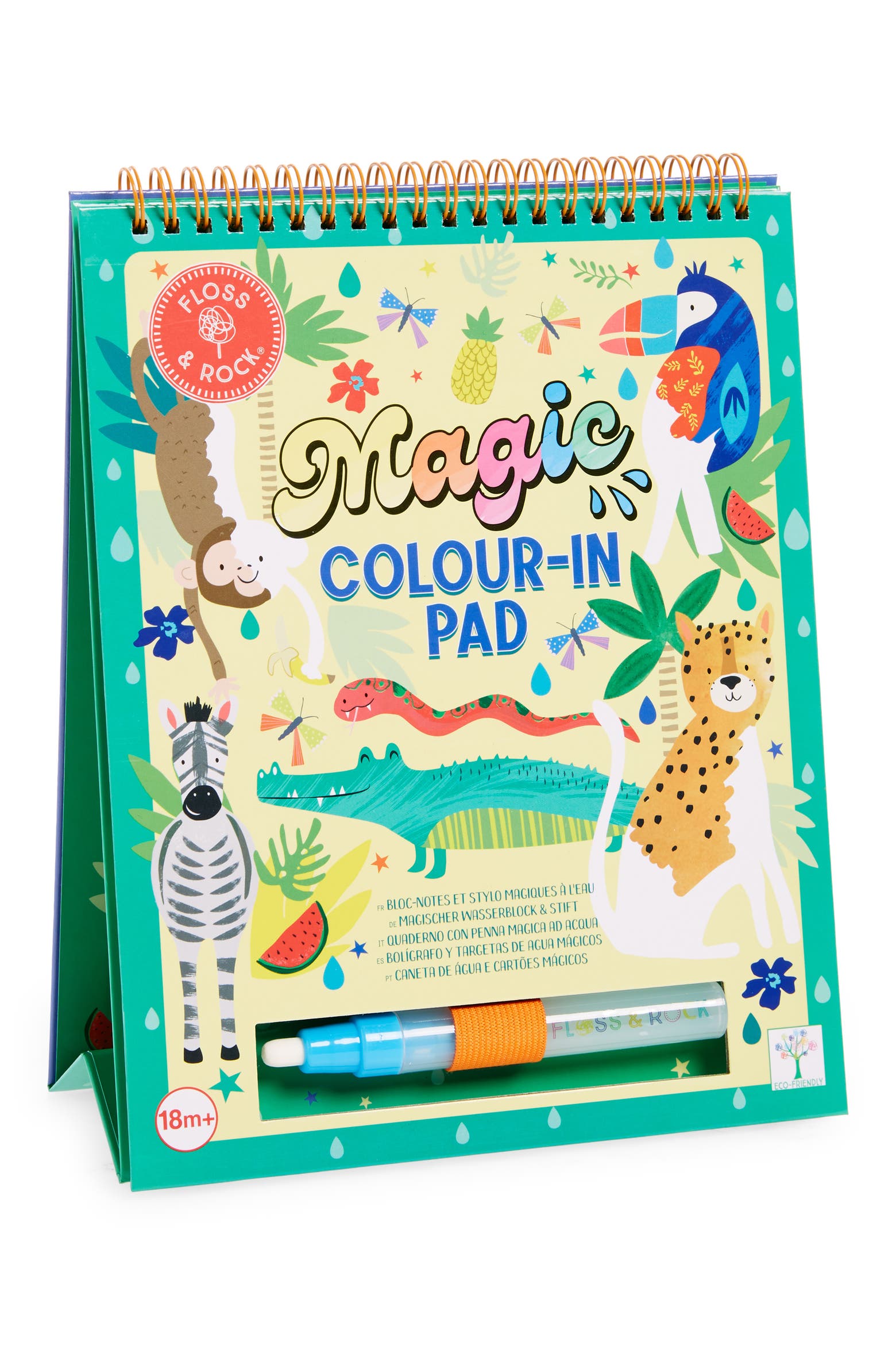 Colour In Animals Floss & Rock Magic Colour-In Pad Jungle Animals Activity Book | Nordstrom