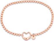 DELMAR Beaded Heart Clasp Bracelet