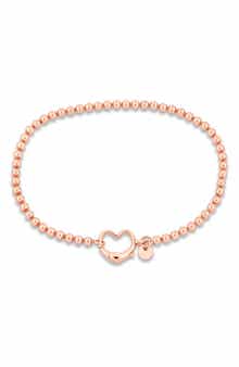 DELMAR Beaded Heart Clasp Bracelet