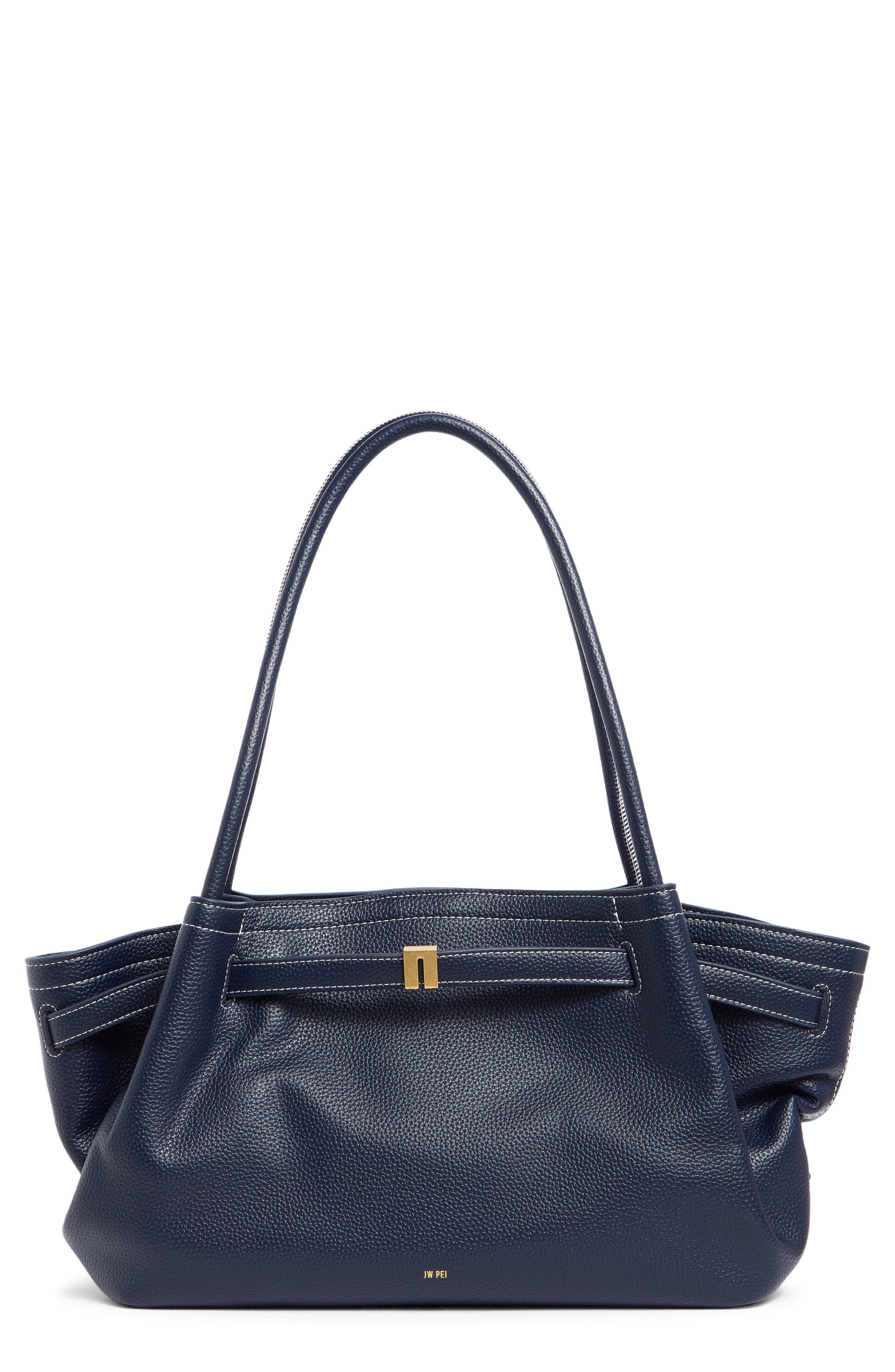 Hana Faux Leather Wide Tote Bag