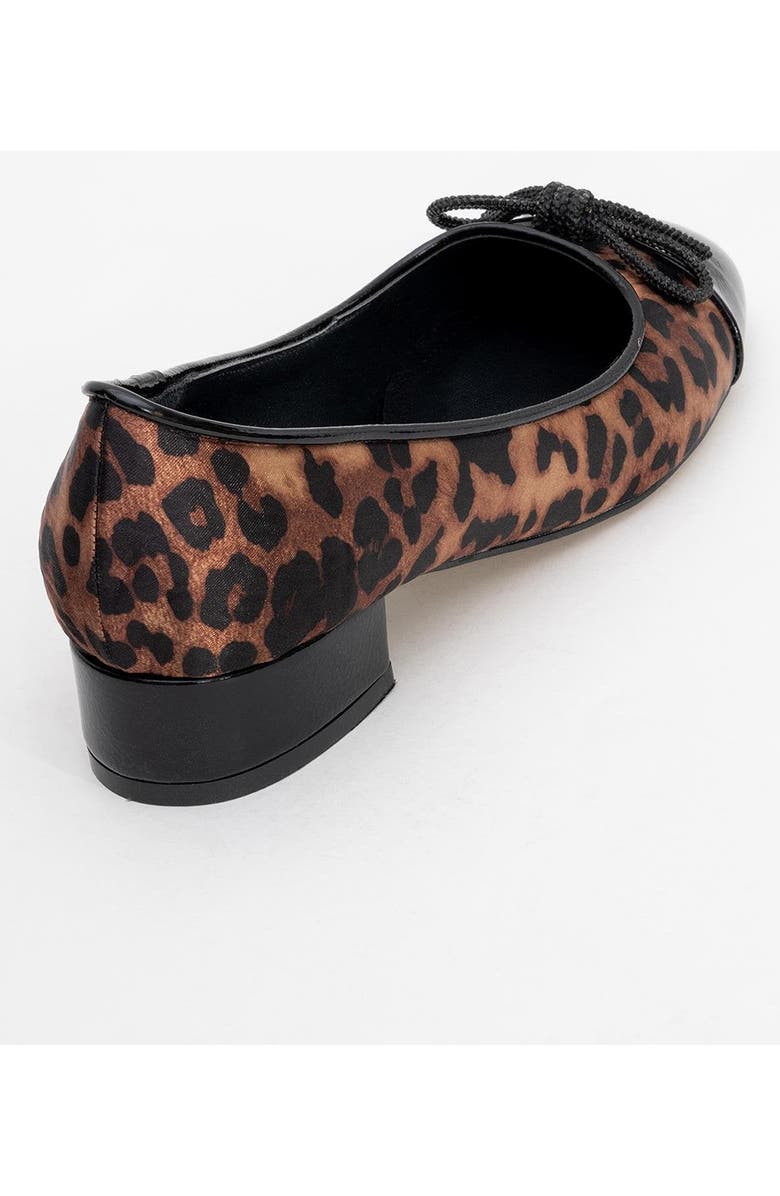 Prologue Shoes Julien Bow Detail Block Heel Flat, Alternate, color, Leopard