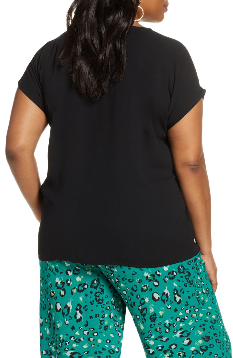 Halogen<sup>®</sup> V-Neck Cap Sleeve Top, Alternate, color, 