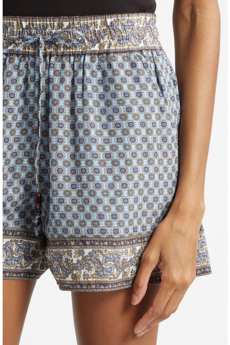 Vilvaldi Mixed Scarf Print Shorts, Alternate, color, BLUE JAY MULTI