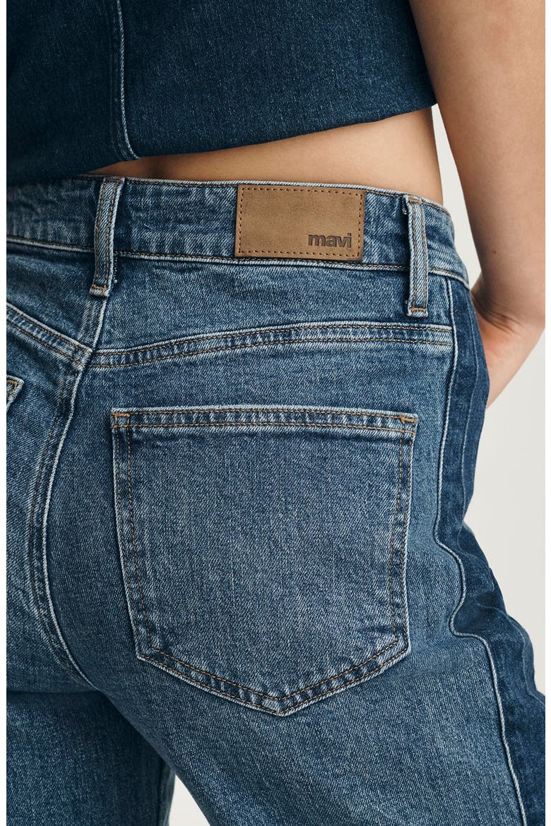 Malibu Colorblock Wide Leg Jeans, Alternate, color, MID DENIM