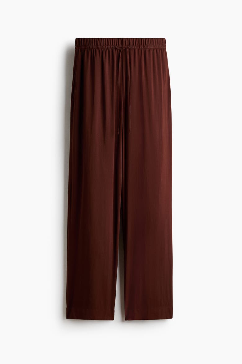 Wide-cut Pull-on Pants, Alternate, color, Brown