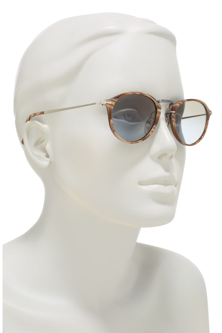 49mm Round Sunglasses, Alternate, color, BROWN