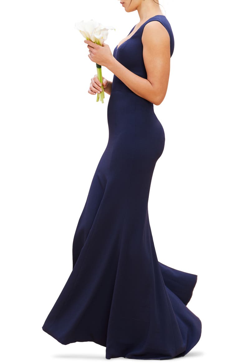 Monroe Side Slit Gown, Alternate, color, MIDNIGHT BLUE