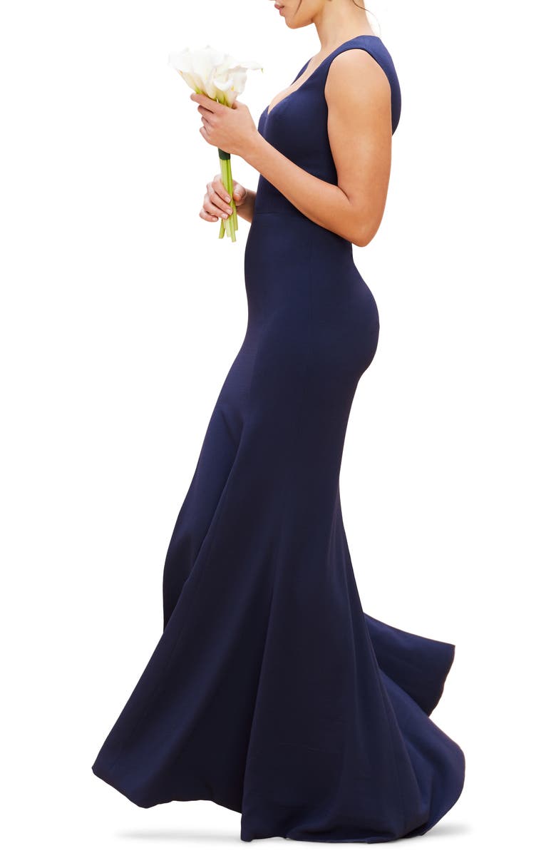 Dress the Population Monroe Side Slit Gown, Alternate, color, Midnight Blue