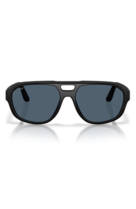 Street Heat 55mm Polarized Rectangular Sunglasses