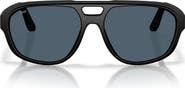 Costa Del Mar Street Heat 55mm Polarized Rectangular Sunglasses