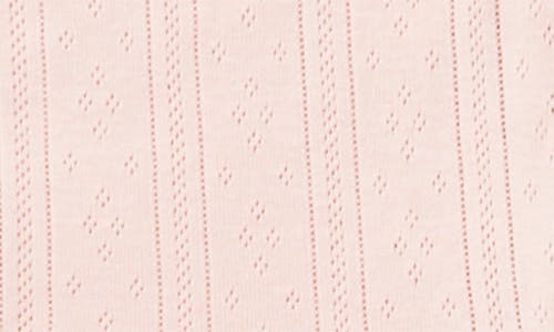 Shop Elegant Baby Cotton Pointelle Top, Pants, Hat & Bag Gift Set In Pink