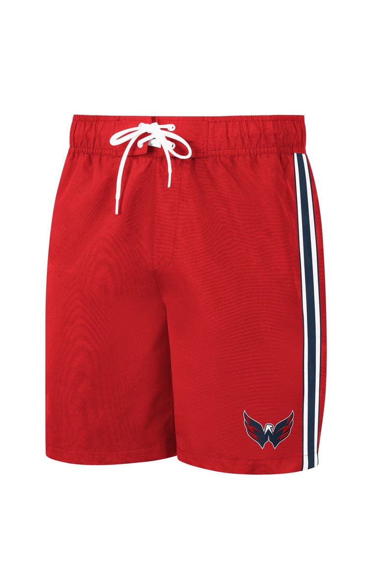 G-III SPORTS BY CARL BANKS Men's G-III Sports by Carl Banks Red/Navy Washington Capitals Sand Beach Swim Shorts, Alternate, color, Red