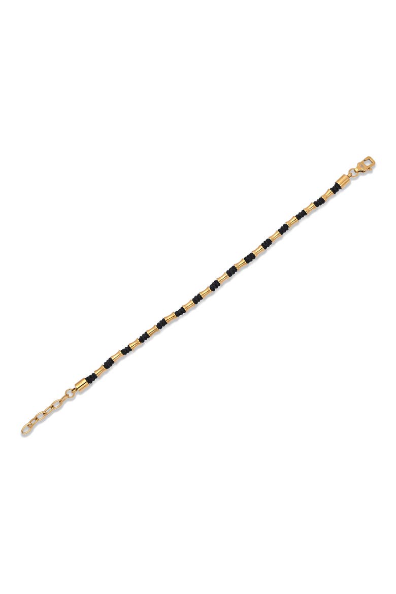 Men's Barrel Beaded Bracelet, Alternate, color, GOLD
