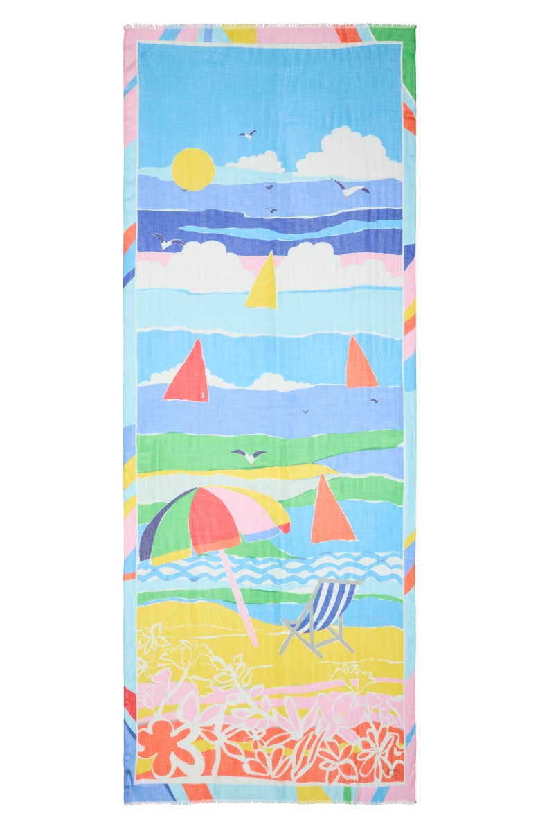 Kate Spade New York summer day oblong scarf, Alternate, color,