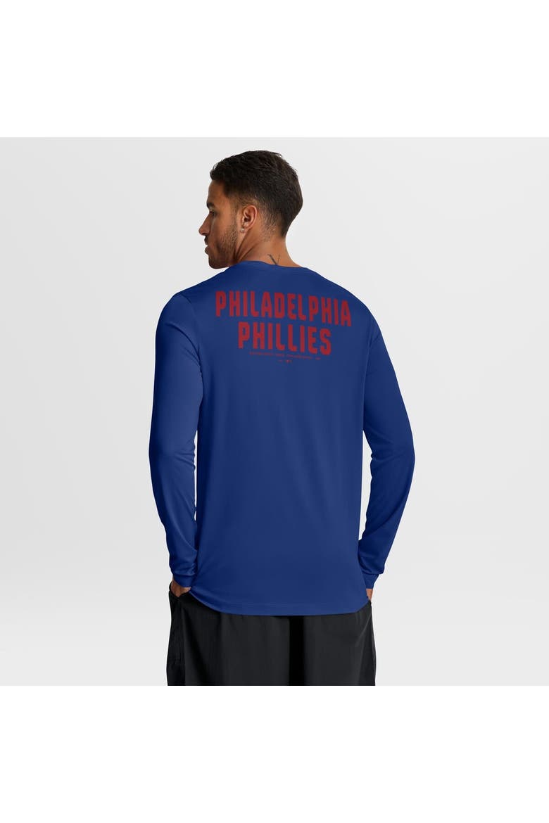 Men's Nike Royal Philadelphia Phillies 2-Hit Legend Dri-FIT Long Sleeve T-Shirt, Alternate, color, Royal