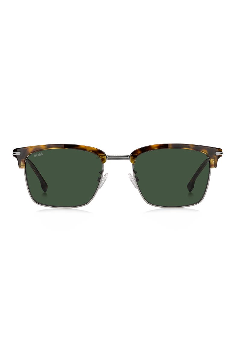 53mm Sunglasses, Main, color, HAVANA RUTHENIUM/ GREEN