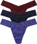 Hanky Panky Holiday Cracker Assorted 3-Pack Original Rise Cotton Thongs