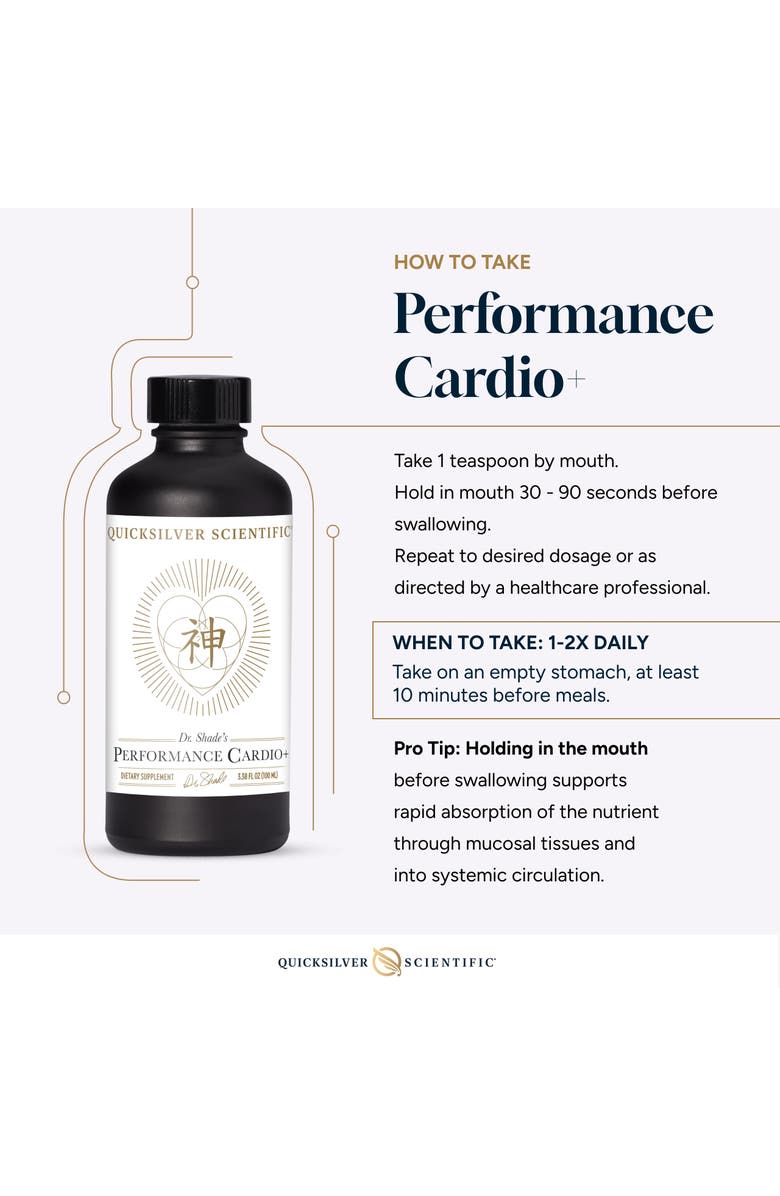 Quicksilver Scientific Performance Cardio Hawthorn Berry He Shou Wu and Ginseng Supplement, Alternate, color, NO COLOR