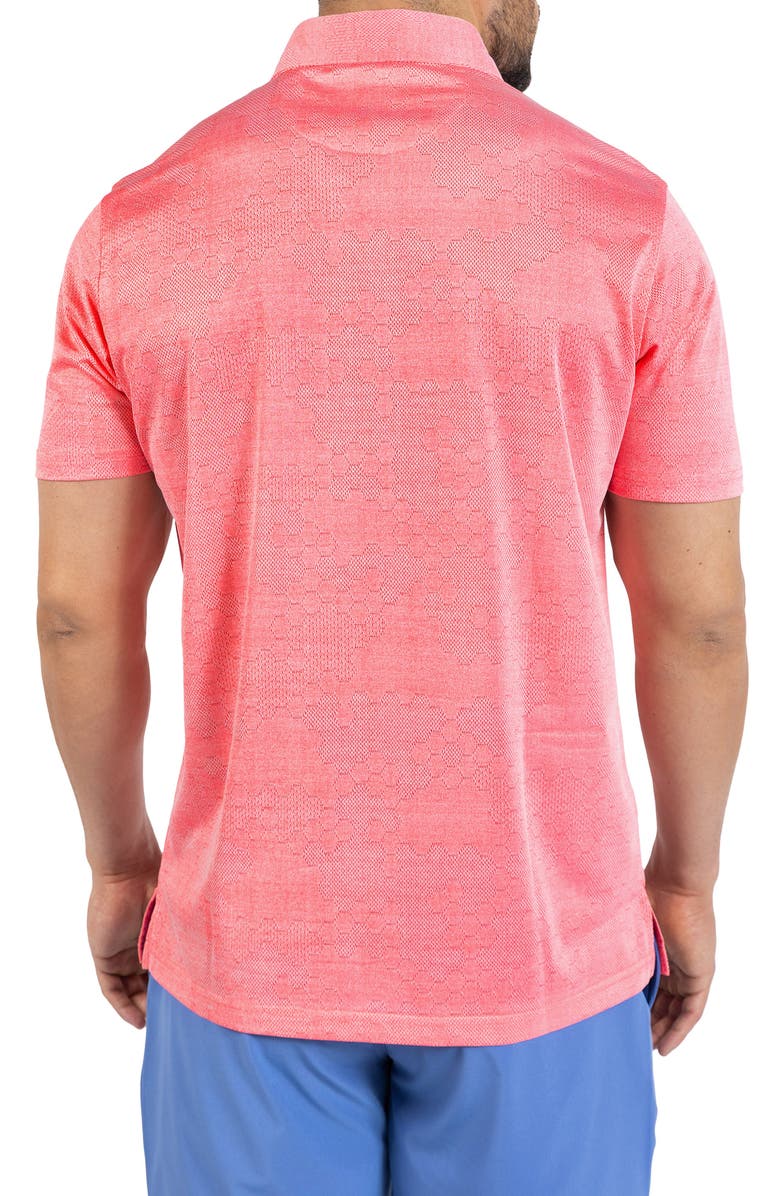 TailorByrd Honeycomb Textured Performance Polo, Alternate, color, Salmon