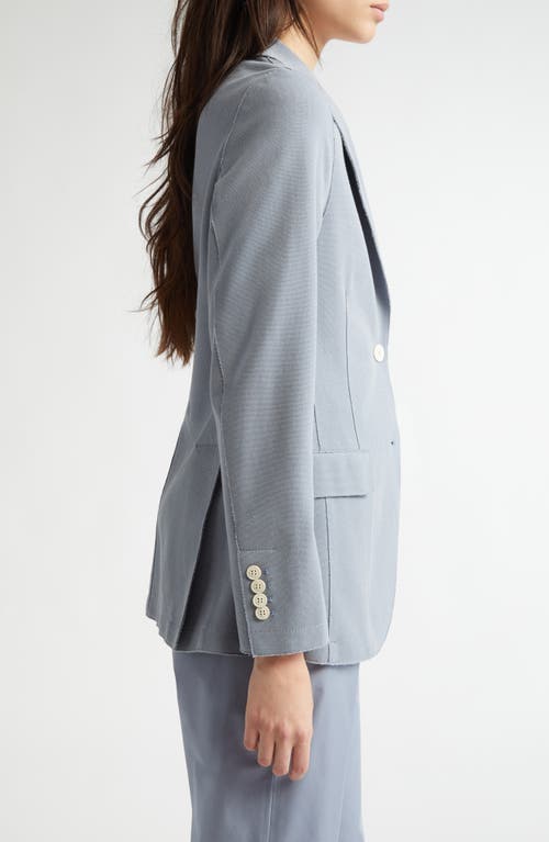Eleventy Single Breasted Cotton Blend Blazer In Dust