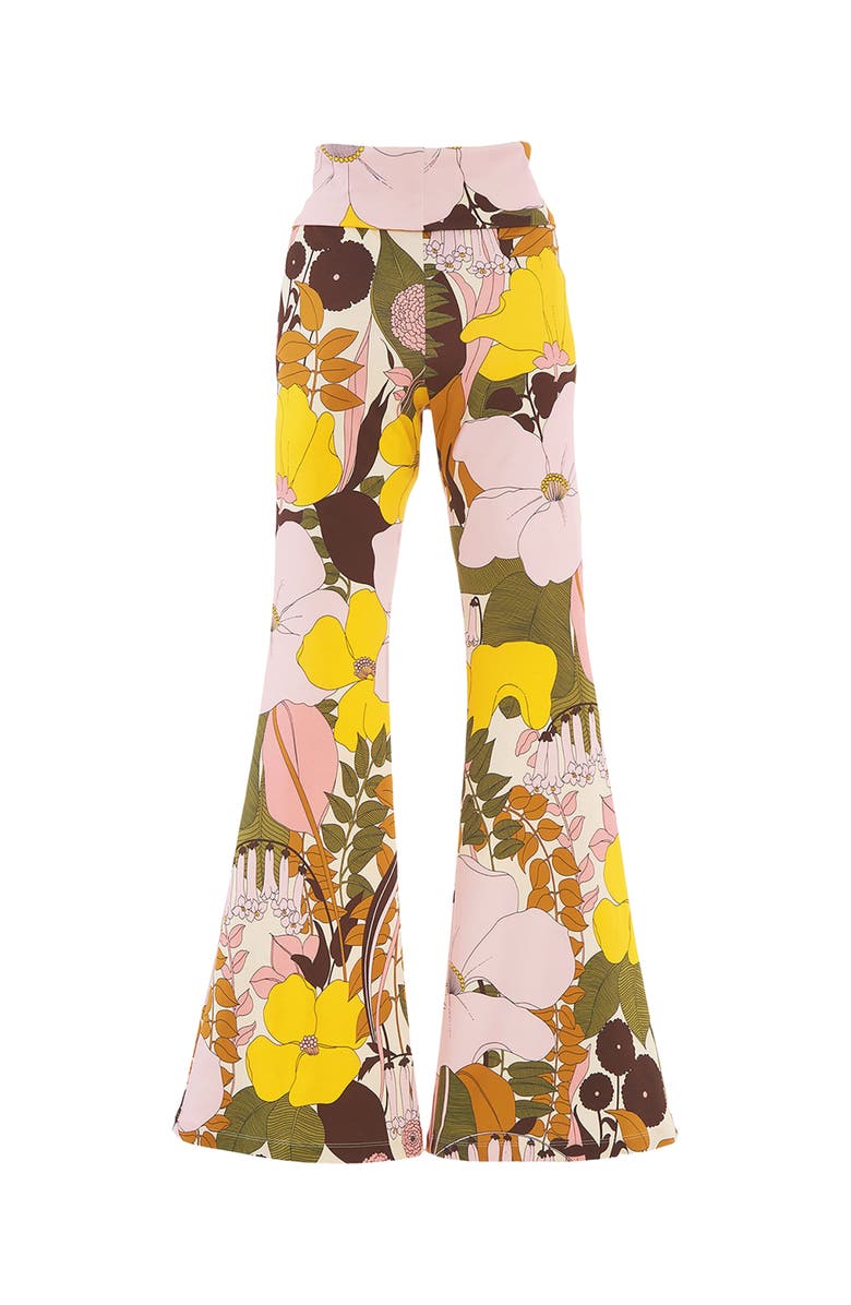 La DoubleJ Meditation Pants Big Flower Rose Pink, Alternate, color, 