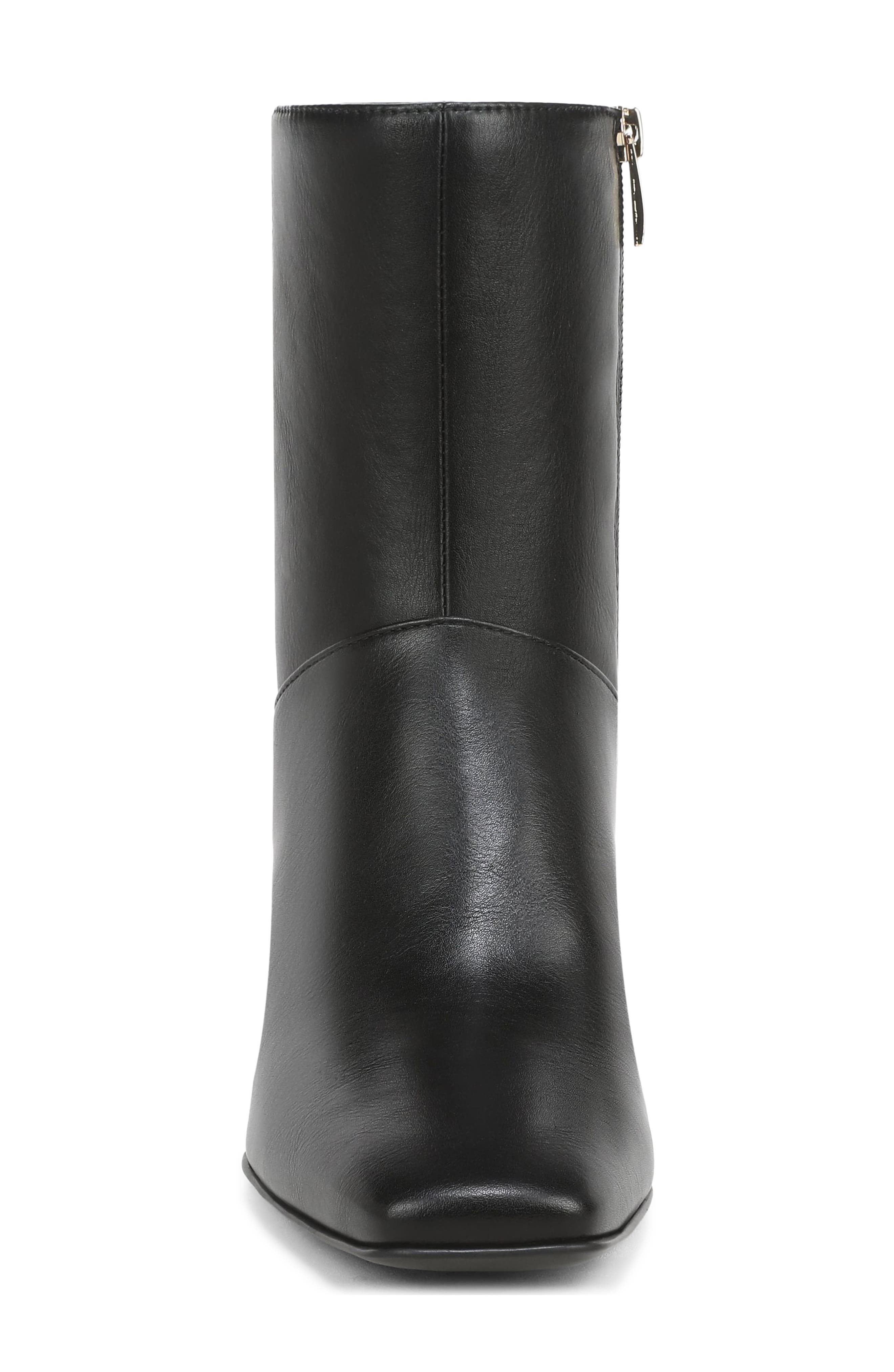 Nona Faux Leather Bootie, Alternate, color, BLACK SMOOTHSYN