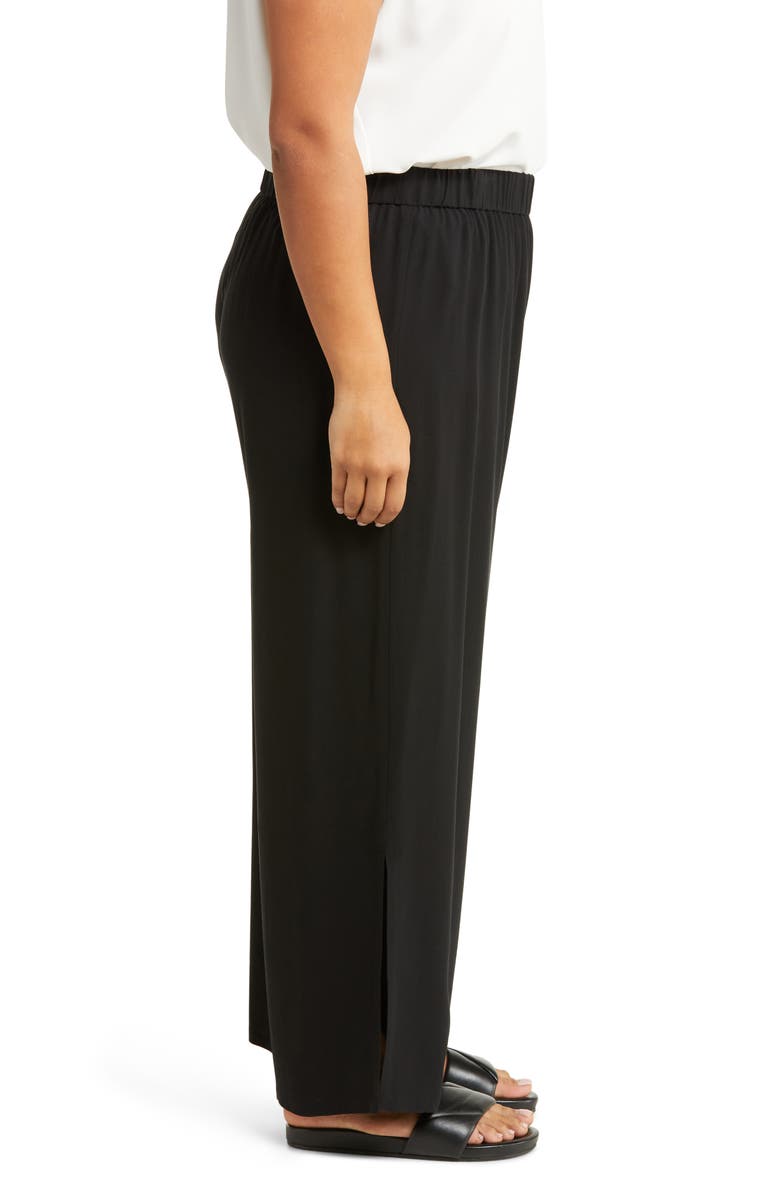 Eileen Fisher Wide Leg Slit Hem Ankle Pants, Alternate, color,