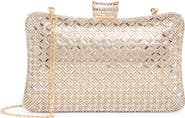 ALESSIA BIANCHI Rhinestone Embellished Metallic Clutch