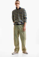 Desigual Striped Long Sleeve Polo