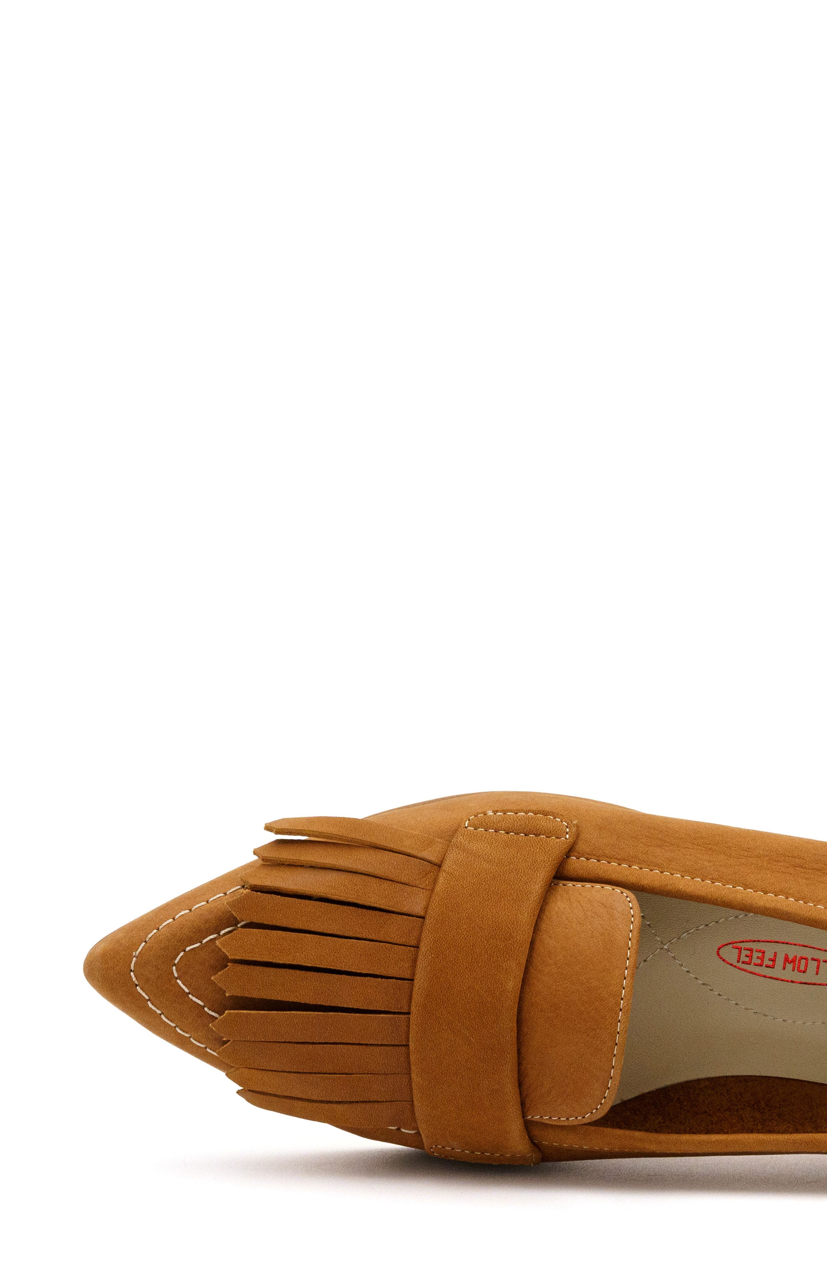 Asti Pointed Toe Kiltie Loafer Pump, Alternate, color, COGNAC LONG BEACH