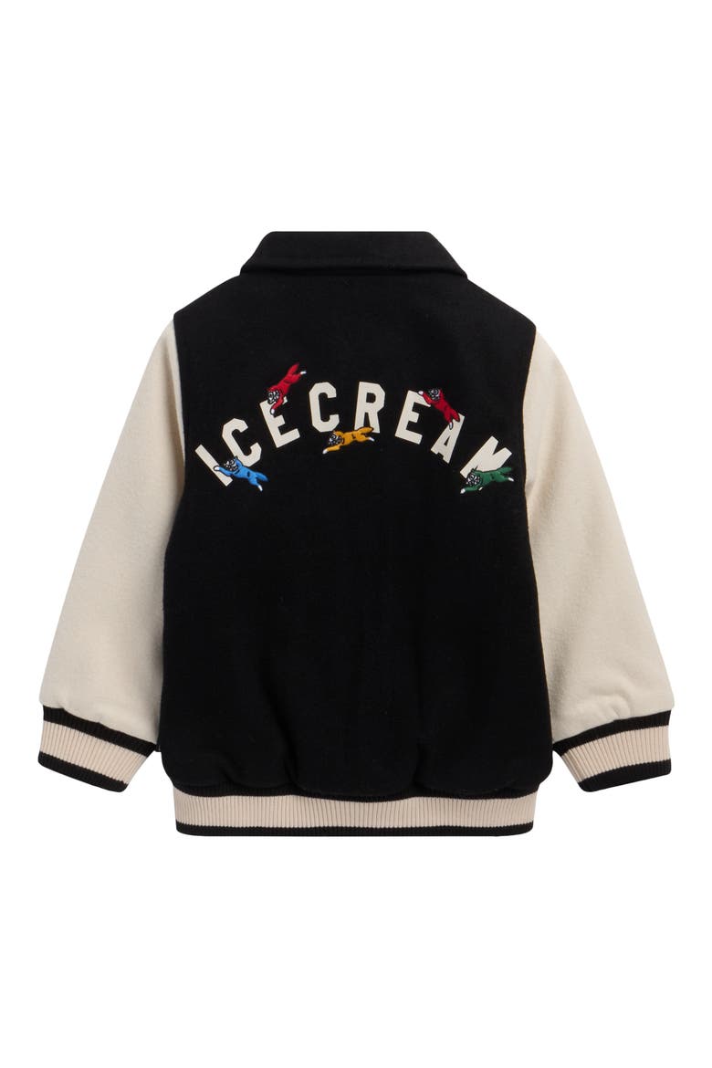 Kids' Constellation Wool Blend Varsity Jacket, Alternate, color, BLACK