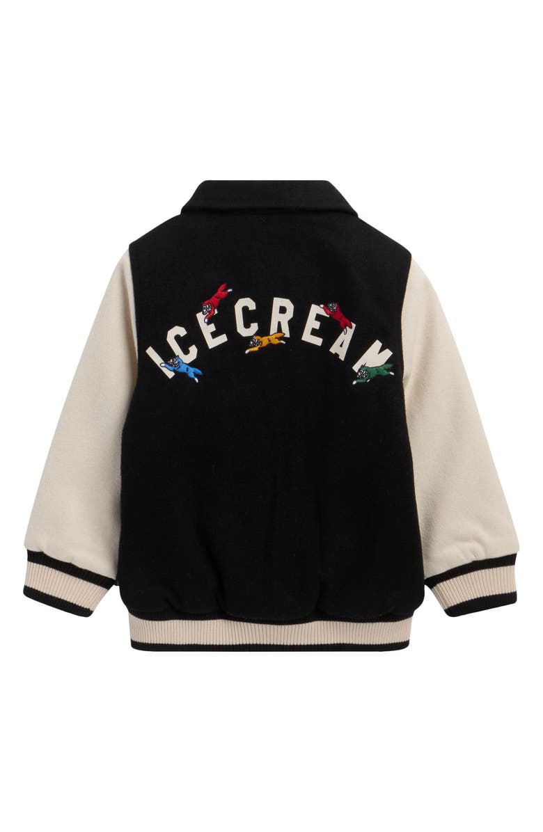 ICECREAM Kids' Constellation Wool Blend Varsity Jacket, Alternate, color, Black