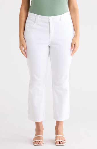 Scalloped Crop Flare Jeans