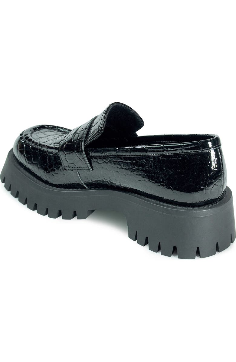 band of the free Lark Croc Embossed Platform Penny Loafer, Alternate, color,