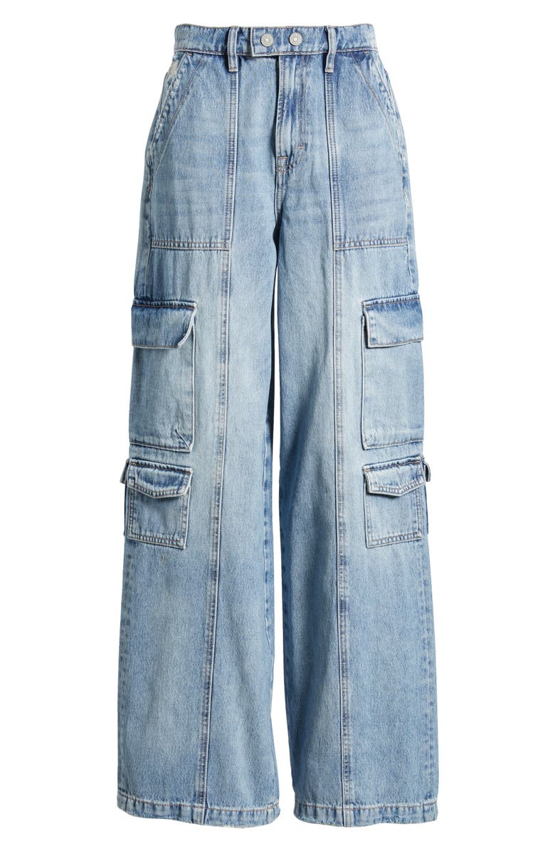 HIDDEN JEANS Cargo Pocket Wide Leg Jeans, Alternate, color, 