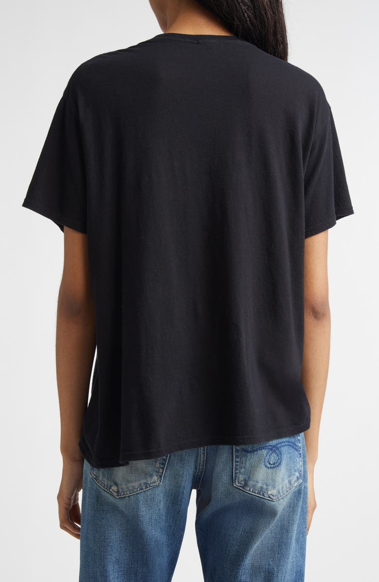 R13 Relaxed Fit Eye Roll Cotton & Cashmere Graphic T-Shirt, Alternate, color, Black