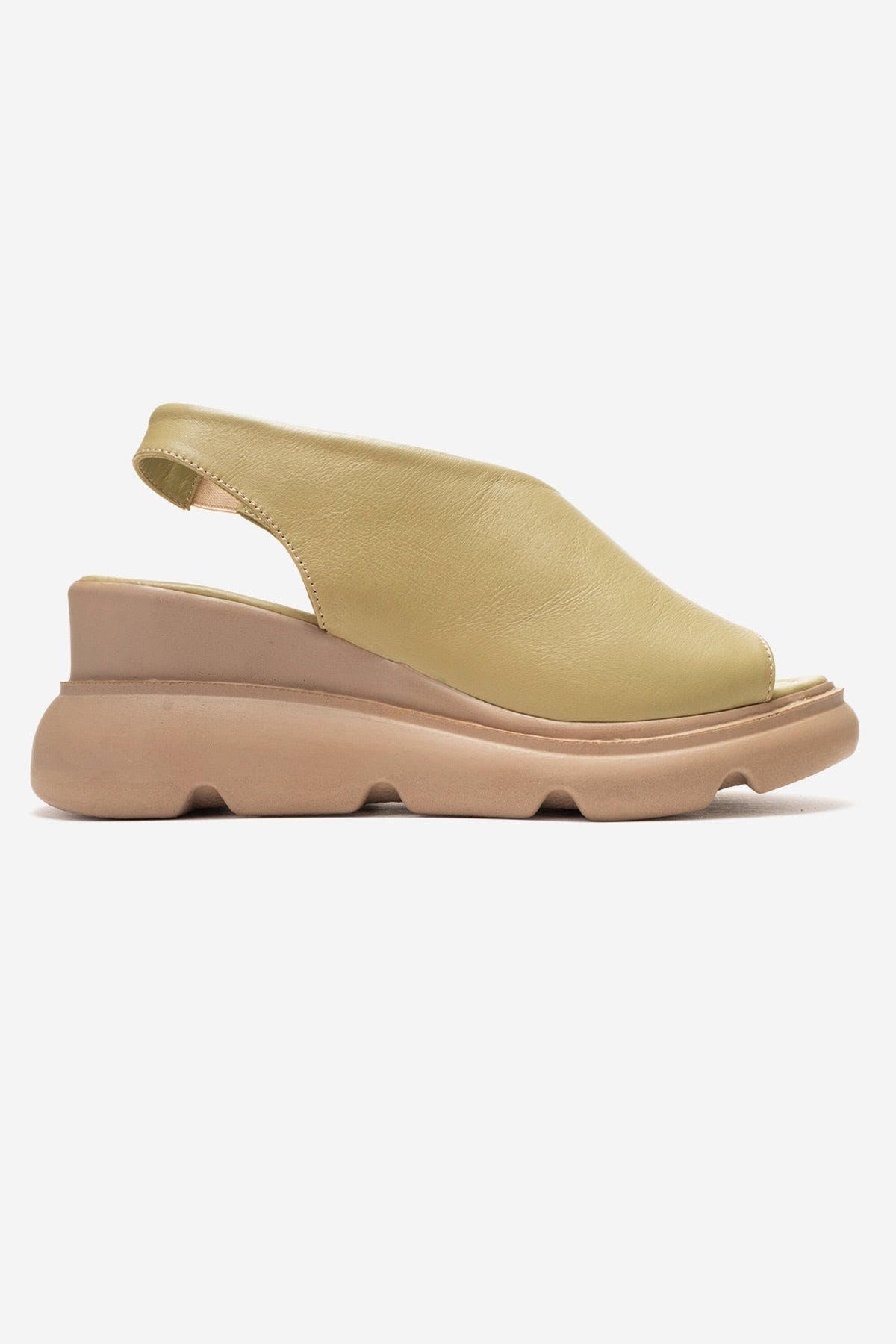Agusto Leather Platform Sandal, Alternate, color, Green