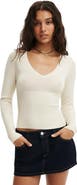 Cotton On Women's Close Knit V-Neck Top