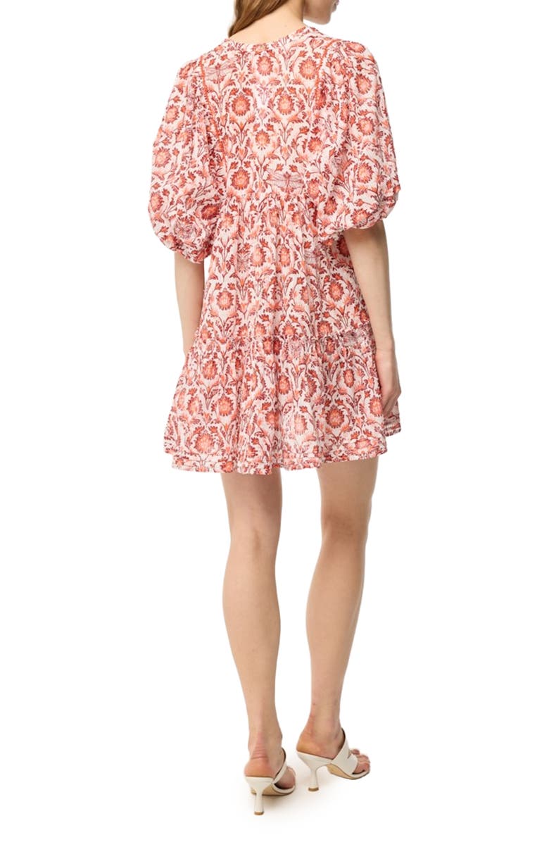 Poupette St Barth Aria Print Cotton Cover-Up Minidress, Alternate, color, Pink Victorian