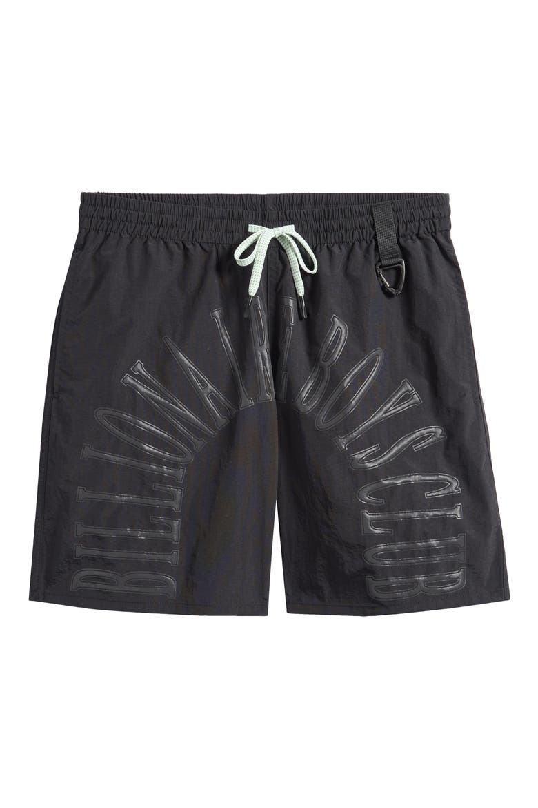 BB Sunrise Drawstring Nylon Shorts, Alternate, color, BLACK