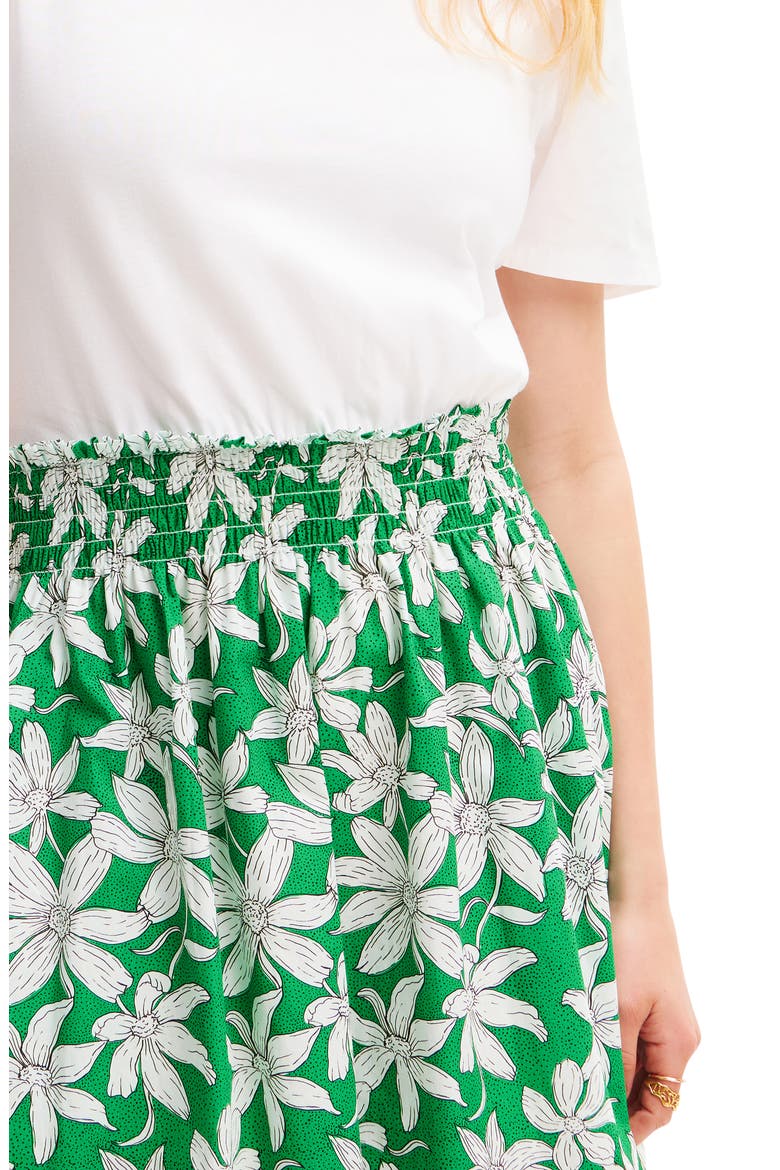 Marlon Floral Midi T-Shirt Dress, Alternate, color, WHITE