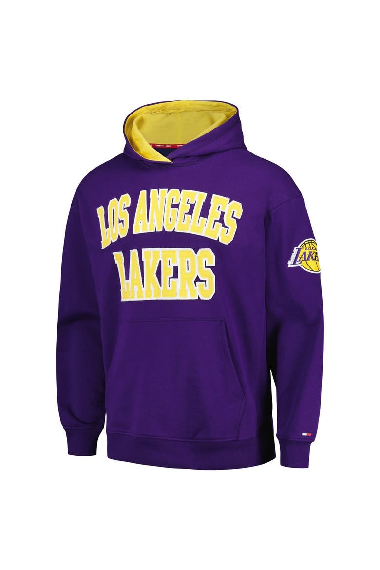 Men's Tommy Jeans Purple Los Angeles Lakers Greyson Pullover Hoodie, Alternate, color, Purple