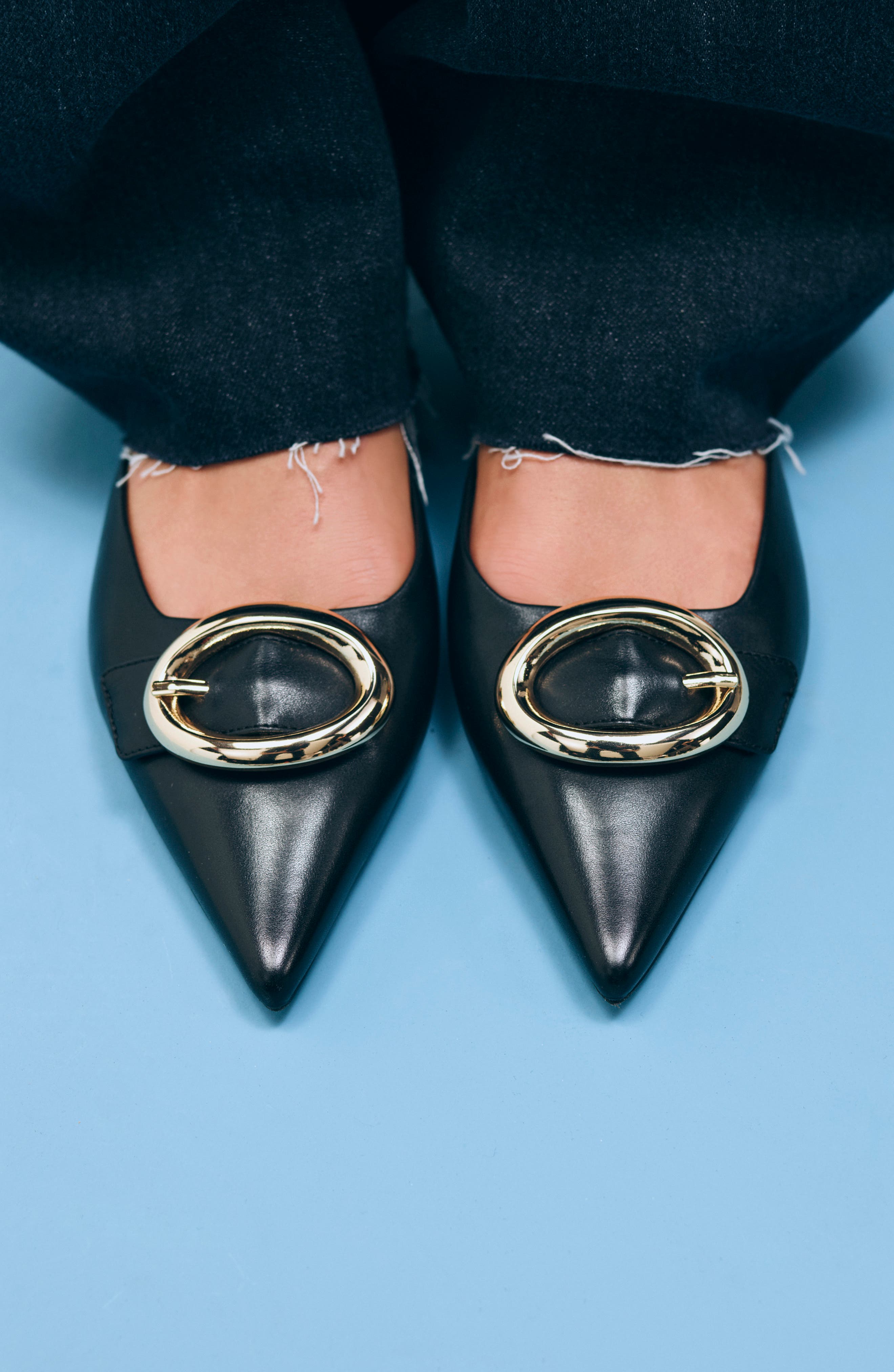 Steve Madden Ira Pointed Toe Mule, Alternate, color, Black Leather