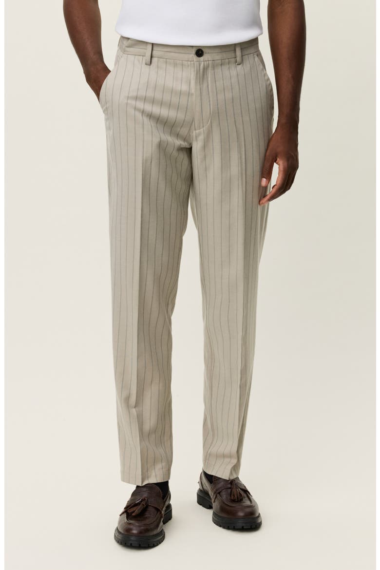 Como Pinstripe Pants, Main, color, DARK SAND